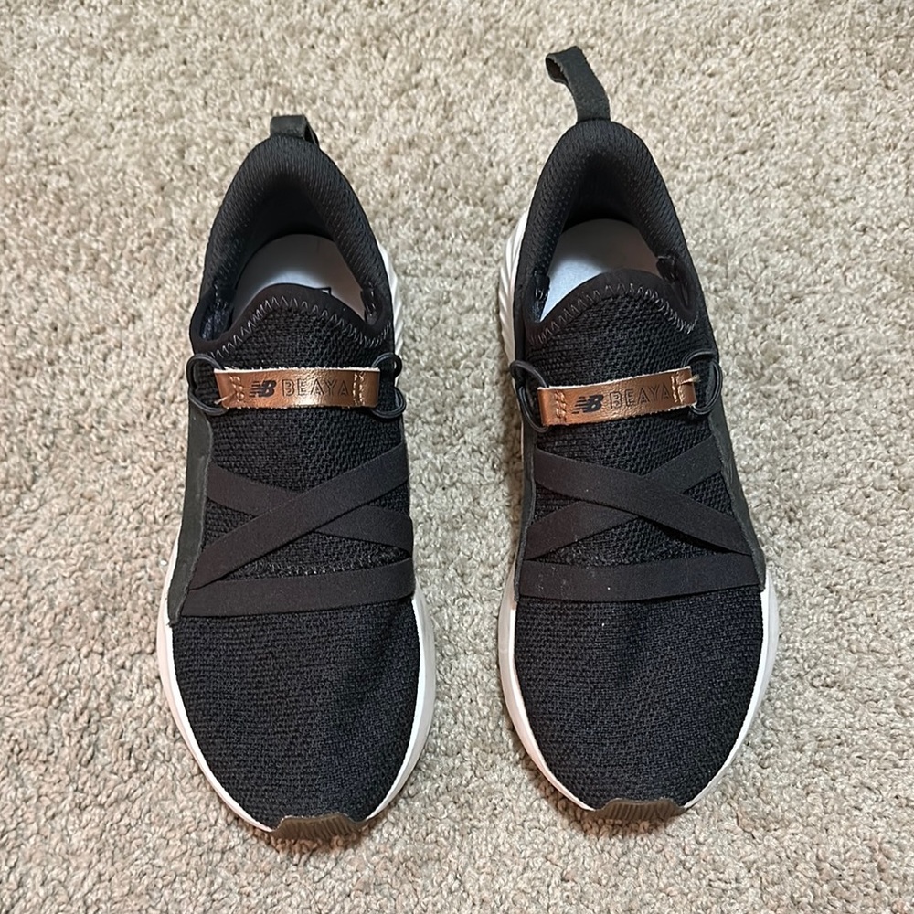 New Balance Black Sneakers with Elastic Straps
